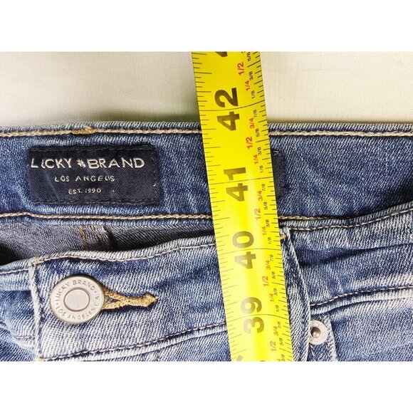 Lucky Brand 31X32 Womens Mid Rise Ava Boot Size 12/31 Regular Blue Denim Jeans - Picture 13 of 14